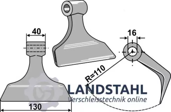 Hammerschlegel 130x40mm